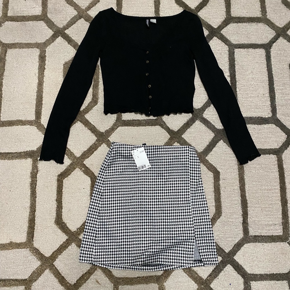 h&m Skirt and shirt